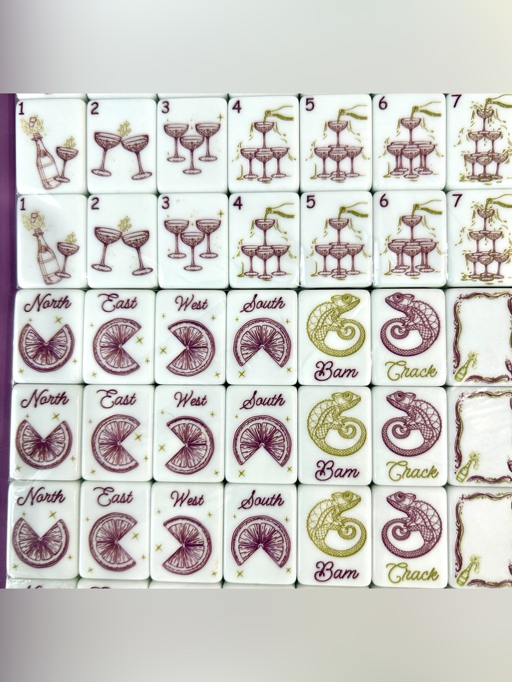 American Mahjong Sip and Shuffle Tile Set